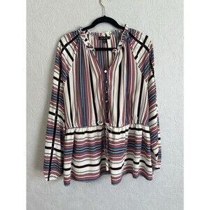 Lane Bryant Size 18/20 Tie Waist Peplum Top A25